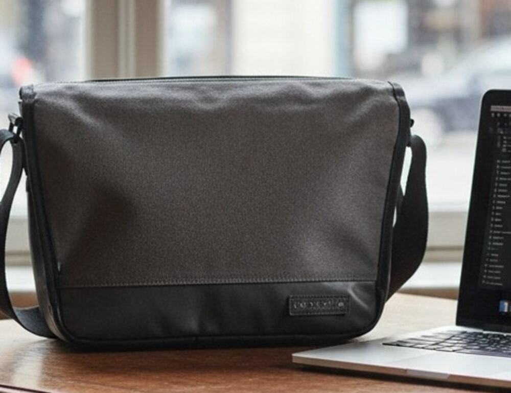 OGIO Laptop Messenger Bag Gray 16x11 Padded Shoulder Work School Travel